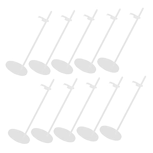 SUPVOX 10Pcs Transparent Doll Display Rack Sturdy Support Base for Dolls for Showcasing and Storing Your Doll Collection Doll Holder for Dolls