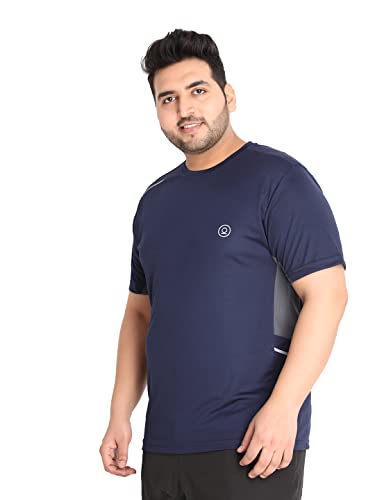 Image of CHKOKKO Men's Polyester Regular Fit Solid Sports T-Shirt