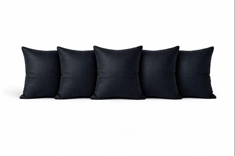 Image of Hotel Quality Premium Fibre Cushions | Cushion 16 inch x 16 inch | Pillow,Cushion,Cushions for, Cushion Pillow,Pillow,Cushions for Bed (Black, 5)