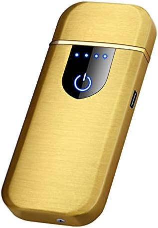 Povanjer Briquet Electrique Rechargeable Capteur d&#39;empreinte Digitale touchant Un Briquet sans Flamme pour la Cigarette de cigache de Bougie