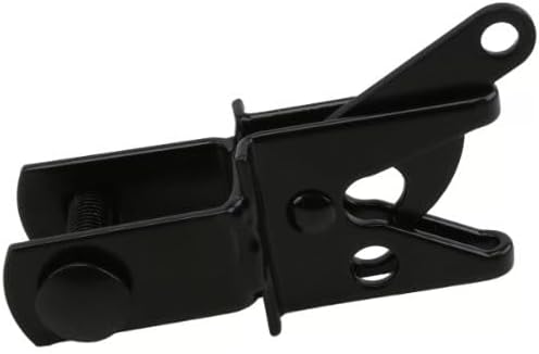 1" x 1" Square Hinge Steel Gravity Latch for Steel Gates (Powder Coated Black)