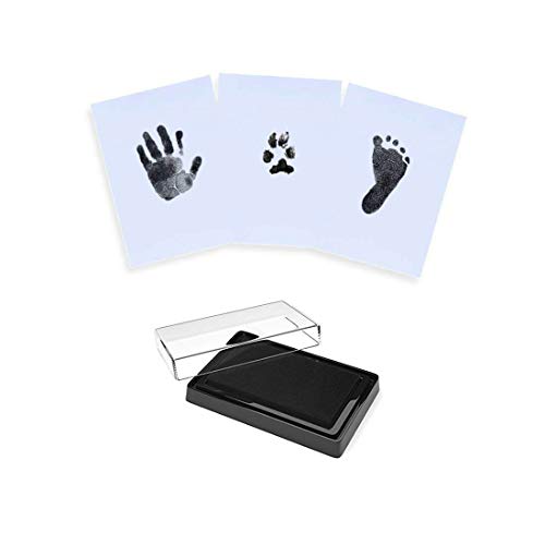 DXIA 4 Stuks Baby Hand/Voet Afdruk Stempel Set,Baby Afdruk Kaartje,Baby Stempelkussen, Baby Handafdruk en Voetafdruk Fotokaartje,Veilig Herbruikbaar Stempelkussen,Ideaal Geschenk - Image 6