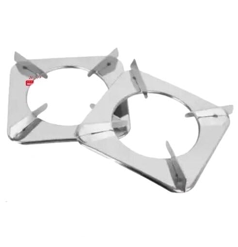 Image of Heavy Duty Pan Support for Gas Stove with Stainless Steel Body and Free Lighter KnobsSilver