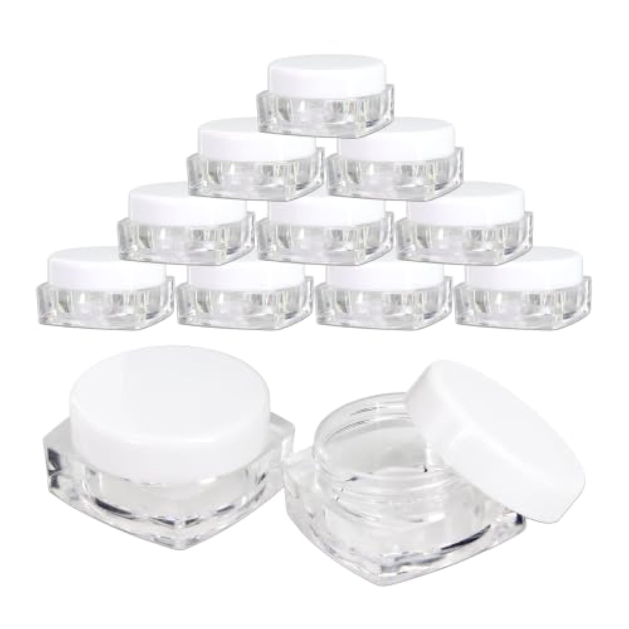 Beauticom 5G Clear Plastic Square Container Jars