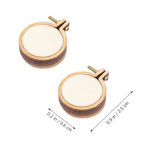 Image of EXCEART Mini Embroidery Pendants Wooden Craft Hoops with Hanging Hole DIY Jewelry Making Findings for Necklaces Sweater Chains and Decorative Crafts 20 Sets