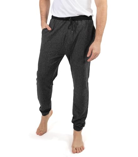 Bottoms Out Knit Jersey Pajama Pants for Men - Lounge and Sleep Pants With Elastic Waist and Drawstring