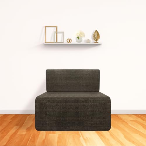 Image of CELLBELL Comfy Sofa Cum Bed 2.5x6 Feet | Foldable Dual Use Couch Bed with Soft Cushions, Washable Fabric Cover & Sturdy Frame | Space Saving Modern Design for Living Room, Bedroom & Guest Use (Grey)