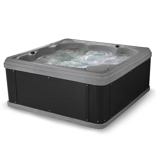Inland 6 Person Indoor Outdoor Hot Tub, Plug & Play Spa, 24 Jets, LED Lighting System, Insulated Spa Cover, Aqualife by Strong Spas