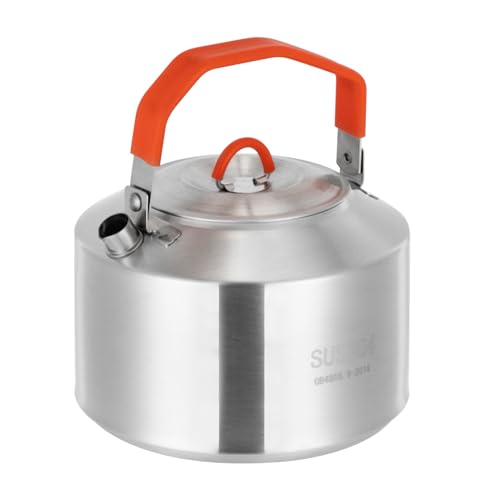Draußen Schnellheizung Teekanne Portable Hard Camping Wasserkocher Edelstahl für Camping Abenteuer (1L)