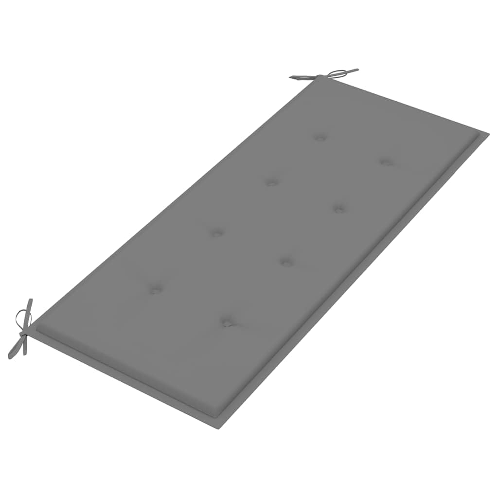 Banco de jardín plegable de bambú de 118 cm con cojín incluido para jardín, terraza y porche