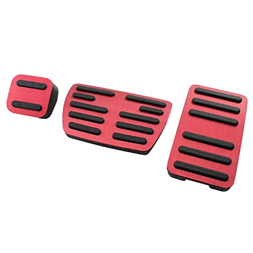 ホンダ適合品 ペダルカバー セット レッド ステップワゴン オデッセイ CR-V シビック ジェイド など アクセル ブレーキ パーキング アルミ製 内装 カスタム アクセサリー パーツ