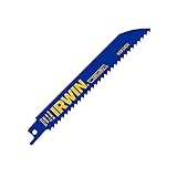 IRWIN Tools Reciprocating Saw Blade, Wood- and Nail-Embedded Wood-Cutting, 6-Inch, 6 TPI 5 Pack (372606P5)