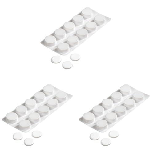 XAVAX | Pastillas Desengrasantes para Cafeteras (Pastillas Limpiadoras de Cafeteras, Eliminar Grasa, Disuelven la Cal, Universales, Limpiador de Teteras) Colos Blanco (Paquete de 3)