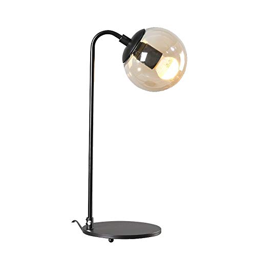 Table lamp Iron Bedroom Bedside Lamp Living Room Study Desk Lamp Nordic Simple Bubble Ball Magic Bean American Glass E27