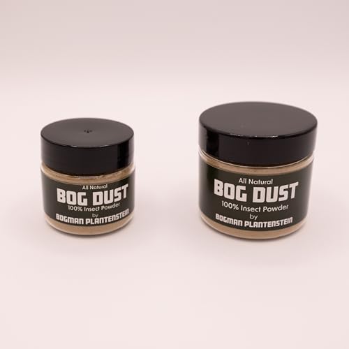 Bogman Plantenstein Bog Dust - Carnivorous Plant Food - 100% Insect Powder - Feed Sundews Flytraps Pitcher Plants and More (1 oz Jar)