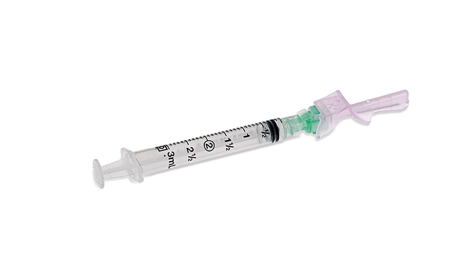 BD Eclipse Needle, 21 G x 1 1/2 in. with detachable 3 mL BD Luer-Lok Syringe, #305784, (50 Count)