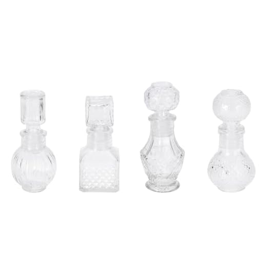 Juego de 4 vasos de chupito con tapas, de vidrio transparente, para vodka, tequila, mini chupito, licor, whisky, brandy, cóctel, bebida, mini decantador, novedad para fiesta, pub, bar, hogar, 40 ml