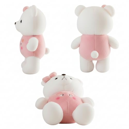 Image of Cuddly Teddy Bear Plush Soft Toy for Baby Girl Pink Bow Cute Soft Toys, Soft & Huggable Fabric Home Decor Boys and Girls Great Birthday Giftt, Valentine Day Gift, Teddy Day Gift (30 Cm, Blue),