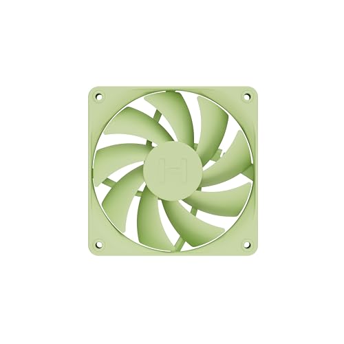 Image of Hyte Flow FA12 120mm PC Case Fans 4-Pack, High Performance, Low Noise, 1500 RPM, 4-Pin PWM, Fluid Dynamic Bearing - Matcha Milk (Green)