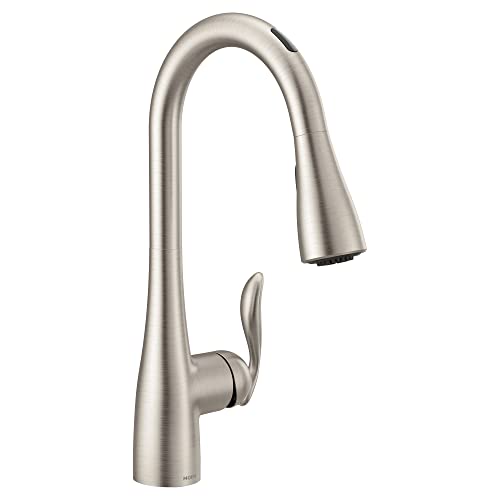❤ Crazy Deals Moen 7594EVSRS Arbor Smart Touchless Pull Down Sprayer Kitchen Faucet with Voice Control and Power Boost, Spot Resist Stainless