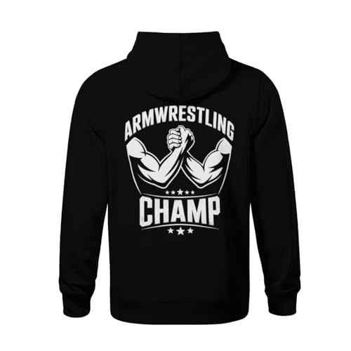 Kids Vintage Arm Wrestling Champion Boys Girls Lightweight Kangaroo Pocket Fleece Hoodies3