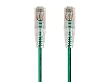 Monoprice Cat6 Ethernet Patch Cable - Snagless, Stranded, 550MHz, UTP, CMR Rated, 28AWG, 1 Feet, Green - SlimRun Series