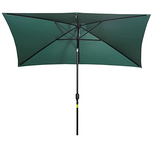 Parasol Green 3x2m exterior inclinable para jardín y terraza de fácil mantenimiento