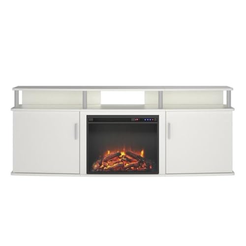 Ameriwood Home Carson Electric Fireplace TV Console for TVs up to 70', White