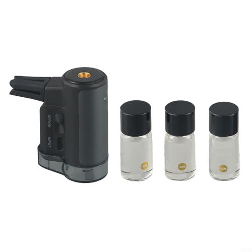 babominimer Difusor de aire eléctrico para coche para humidificador de ventilación de aroma con batería de 220 mAh, aleación de metal y construcción de ABS, detección de encendido/apagado automático