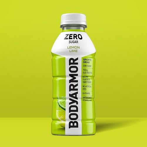 Image of BODYARMOR ZERO Sugar Lemon Lime Electrolyte Drink, Natural Flavors, 16 Fl Oz Bottles (6 Pack), B Vitamins & Antioxidants Sugar Free Hydration