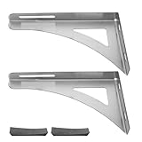 FOYTOKI Soporte Metálico para Calentador de Agua Eléctrico, Montaje en Pared, Acero Inoxidable Resistente, Compatible Paredes Huecas y Sólidas, Kit 1 Par, Soporte para Termo Eléctrico,