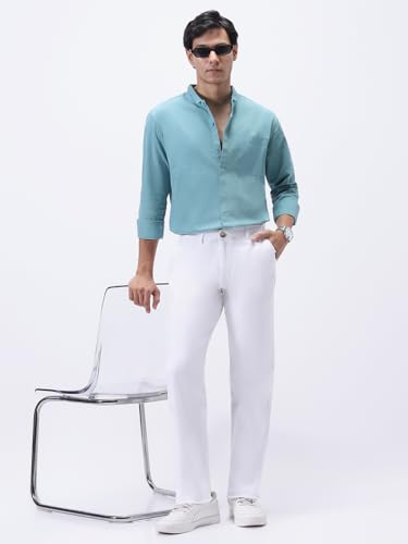 Image of Urbano Fashion Men's Regular Fit Mid Rise Cotton Casual Chinos Trousers Stretch