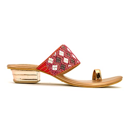 Image of Khadim's Block Heel Slip On Sandal for Women