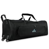EASTROCK Drum Hardware Bag with Wheels, Heavy-Duty Rolling Drum Hardware Case for Percussion Stands, Cymbal Stands, Pedals & Drum Accessories, Large Capacity Wheeled Drum Carry Bag