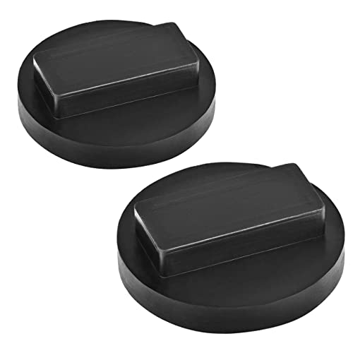 DEDC 2 Tamponi in Gomma Jack Pad per Cric Sollevatore Auto Ponte Evita Graffi Danni per Dura Resistente Nero