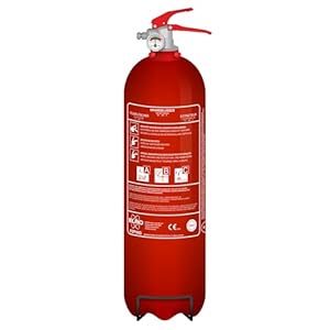 ELRO FEP1KG Pulverfeuerlöscher 1 kg – Brandklassen ABC – Für Auto, Haus, Wohnwagen, Schuppen – Europäische EN3-Zertifizierung