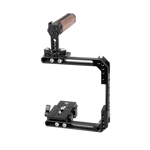 Jaula para cámara de aleación de aluminio mecanizado con agarre superior ergonómico
