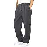 Jogginghose für Jungen Bequeme Sweatpants Loose Fit mit weitem Bein Freizeithose mit Kordelzug & Taschen Lässig Lockere Elastische Sporthose Baumwolle Weich Jogging Hose für Kinder Teenager 4-16 Jahre