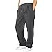 Boys Baggy Sweatpants Casual Fleece Elastic Waist Drawstring Open Bottom Sweat Pants Loose Athletic Joggers 3 Pack