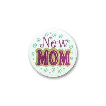 Badge satin New Mom Beistle Party Accessory bouton broche maman