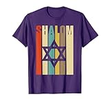 Retro Style Shalom Jewish T-Shirt With Star Of David T-Shirt