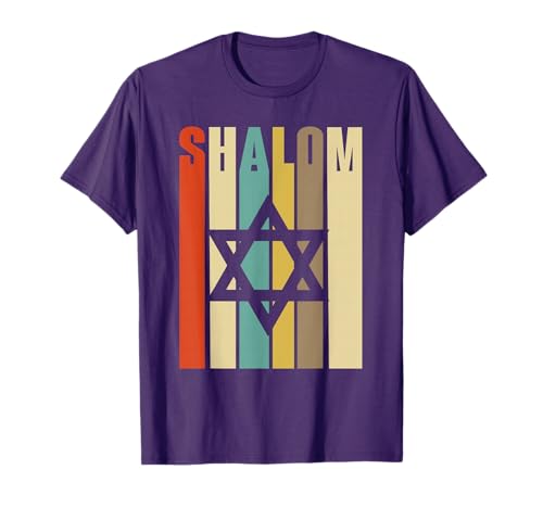 Retro Style Shalom Jewish T-Shirt With Star Of David T-Shirt