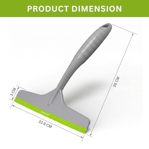 Image of Solitude Pack of 2 Wipers + 1 Gap Cleaning Brush, Multi-Purpose Kitchen Platform & Glass Cleaning Squeegee for Windows, Car Windshields, Bathroom Mirrors & Tables for Home, Kitchen & Office