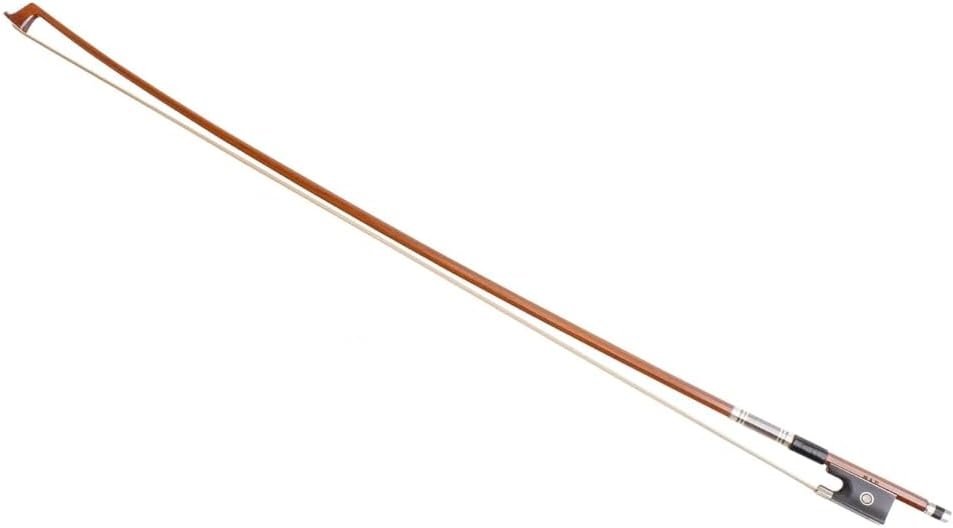MI&VI NB-530 Classic Violin Bow 4/4 (Full Size) with Rosin for Bow Hairs Included - Ebony Frog - Well Balanced - Light Weight - Real Mongolian Horse Hair (Violin 4/4) - MI&VI Music
