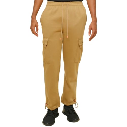 G-Style USA Men's Solid Fleece Heavyweight Cargo Pants