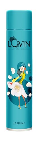 Lovin Luxury Air Freshener Spray to refresh your Home & Office | Long lasting, naturally Fresh & Fragrant | Keep Your Home & Office All Day Fresh with Natural Aroma Jasmine125g PK1
