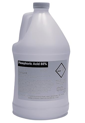 Premium Phosphoric Acid 85% - High Purity Industrial Grade - Multi-Purpose Use for Cleaning, Etching, Rust Removal, and More - 1 Gallon