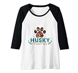 donna siberian husky amanti, husky mama - cane husky mama maglia con maniche raglan