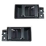 TRQ Inside Interior Black Door Handle Pair for Nissan Pickup Truck D21 Hardbody