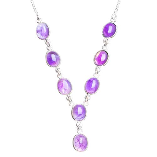 Collier Améthyste Argent 925 fait main 45cm StarGems Y5453
